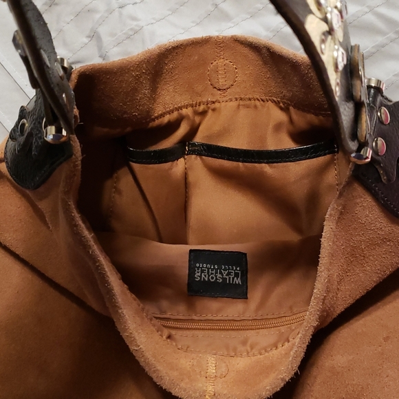 Suede shoulder bag by Wilsons Leather - Picture 9 of 12